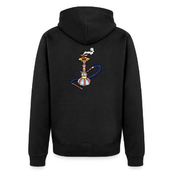 shisha - Veste à capuche bio Premium Unisexe - noir - Dos - Nico (187cm)