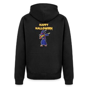 Happy Halloween Dabbing Witch - Veste à capuche bio Premium Unisexe - noir - Dos - Nico (187cm)