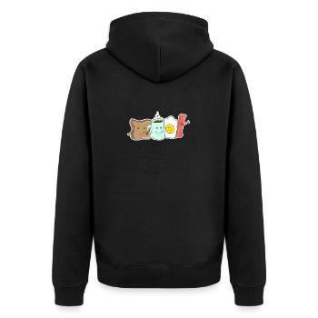 Chemise de petit déjeuner - Veste à capuche bio Premium Unisexe - noir - Dos - Nico (187cm)
