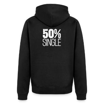 50 % single - Veste à capuche bio Premium Unisexe - noir - Dos - Nico (187cm)