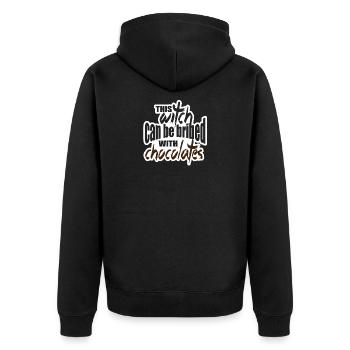 Funny Witch Halloween - Unisex Premium Organic Zip Hoodie - black - Back - Nico (187cm)
