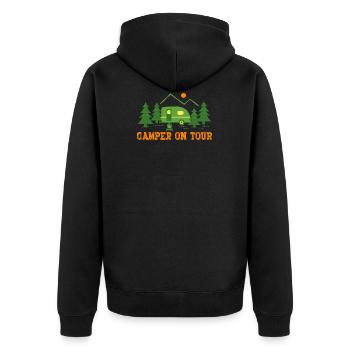 Camping caravane - Veste à capuche bio Premium Unisexe - noir - Dos - Nico (187cm)