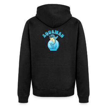 Verseau - Veste à capuche bio Premium Unisexe - noir - Dos - Nico (187cm)