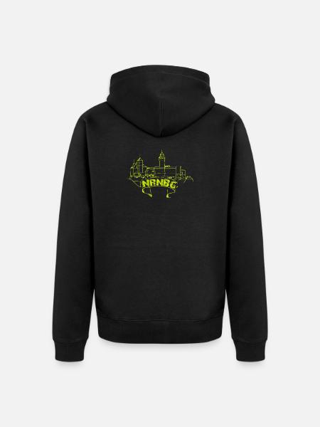 Nürnberg - Unisex Premium Bio Zip Hoodie - Schwarz