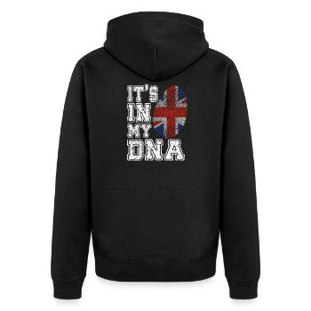 Maillot DNA England Gift Nation Union Jack - Veste à capuche bio Premium Unisexe - noir - Dos - Nico (187cm)