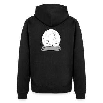 Sleeping polar bear - Unisex Premium Organic Zip Hoodie - black - Back - Nico (187cm)