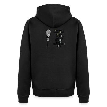 Le groupe - Le chanteur - Frontman - Veste à capuche bio Premium Unisexe - noir - Dos - Nico (187cm)