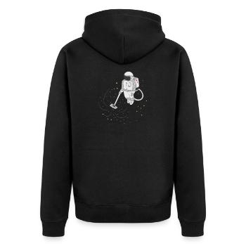 Astronaut Spaceman Space Space Shirt Gift - Unisex Premium Organic Zip Hoodie - black - Back - Nico (187cm)