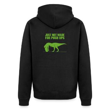T rex pas comme push ups gym amusant drôle - Veste à capuche bio Premium Unisexe - noir - Dos - Nico (187cm)