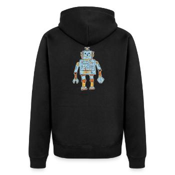 Robot T-Shirt Kids - Veste à capuche bio Premium Unisexe - noir - Dos - Nico (187cm)
