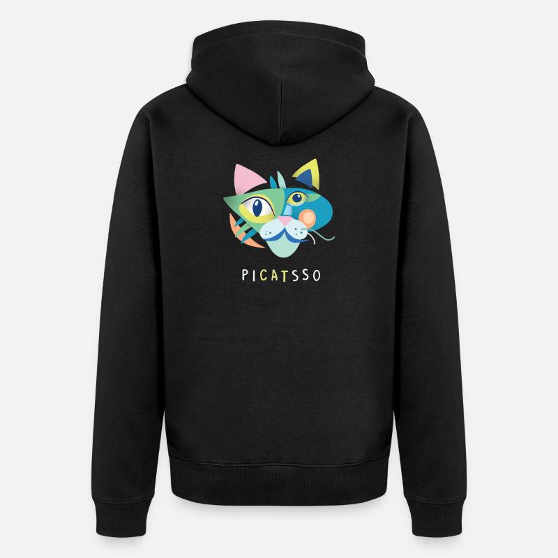 Chat Picasso - Veste à capuche bio Premium Unisexe - noir