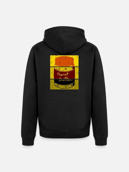 Retro Peanut Butter - Unisex Premium Bio Zip Hoodie - Schwarz