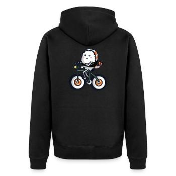 Sushi sur un vélo - Veste à capuche bio Premium Unisexe - noir - Dos - Nico (187cm)