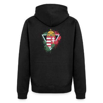 Symbole national de la Hongrie - Veste à capuche bio Premium Unisexe - noir - Dos - Nico (187cm)