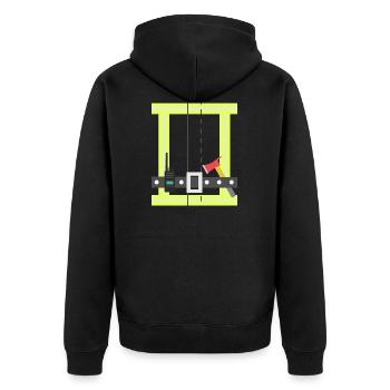 Firefighter firefighter uniform children carnival - Unisex Premium Organic Zip Hoodie - black - Back - Nico (187cm)