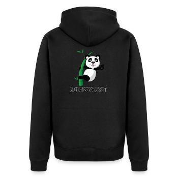 Look inside Panda Sweet Panda Bear - Unisex Premium Organic Zip Hoodie - black - Back - Nico (187cm)