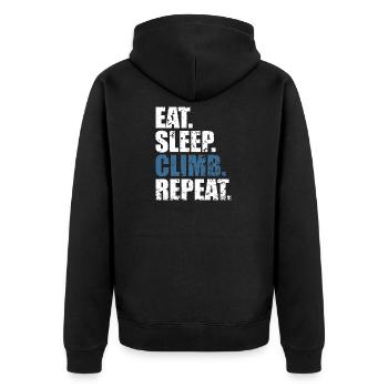 Mange dormir montée montée répéter - Veste à capuche bio Premium Unisexe - noir - Dos - Nico (187cm)