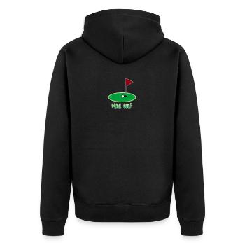 Golf miniature - Veste à capuche bio Premium Unisexe - noir - Dos - Nico (187cm)