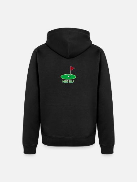 miniature golf - Unisex Premium Organic Zip Hoodie - black