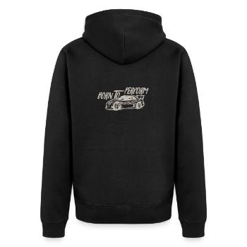 voiture - Veste à capuche bio Premium Unisexe - noir - Dos - Nico (187cm)