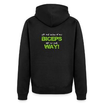 Fitness - Veste à capuche bio Premium Unisexe - noir - Dos - Nico (187cm)