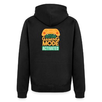 Gaming Fashion - Unisex Premium Organic Zip Hoodie - black - Back - Nico (187cm)