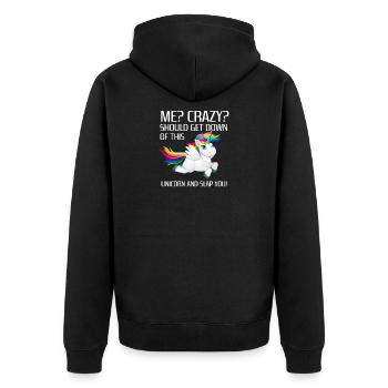licorne - Veste à capuche bio Premium Unisexe - noir - Dos - Nico (187cm)