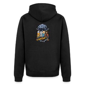 The Pet Team - Unisex Premium Bio Zip Hoodie - Schwarz - Hinten - Nico (187cm)