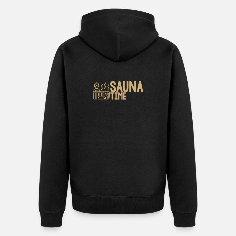 sauna - Veste à capuche bio Premium Unisexe - noir