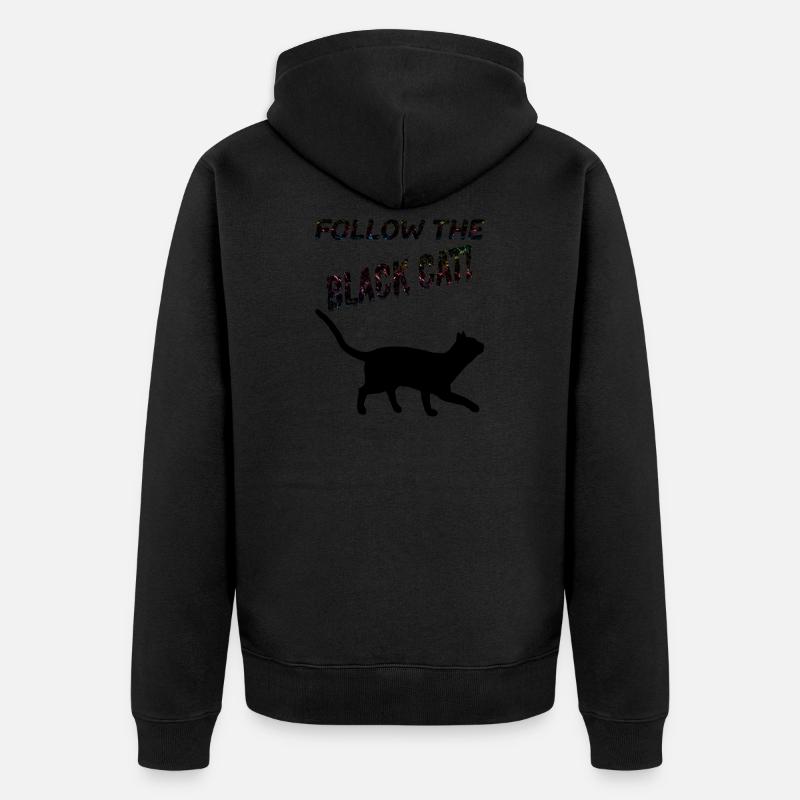 Chat noir - Veste à capuche bio Premium Unisexe - noir