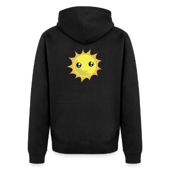 Soleil souriant - Veste à capuche bio Premium Unisexe - noir - Dos - Nico (187cm)