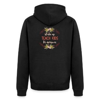 professeur - Veste à capuche bio Premium Unisexe - noir - Dos - Nico (187cm)