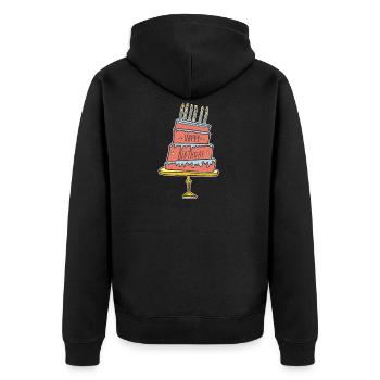 T-shirt de gâteau d'anniversaire - Veste à capuche bio Premium Unisexe - noir - Dos - Nico (187cm)