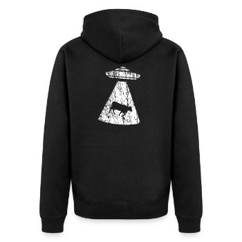 OVNI Enlèvement de vaches - Veste à capuche bio Premium Unisexe - noir - Dos - Nico (187cm)