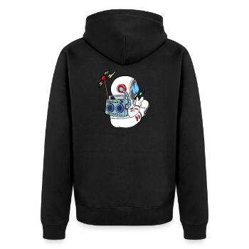 Astronaut World World - Veste à capuche bio Premium Unisexe - noir - Dos - Nico (187cm)