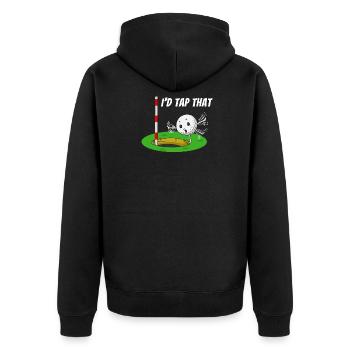 Golf I'd tap that golfer golf player golf ball - Unisex Premium Organic Zip Hoodie - black - Back - Nico (187cm)