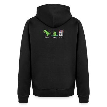 Géologie des dinosaures Physique Chimie Evolution - Veste à capuche bio Premium Unisexe - noir - Dos - Nico (187cm)
