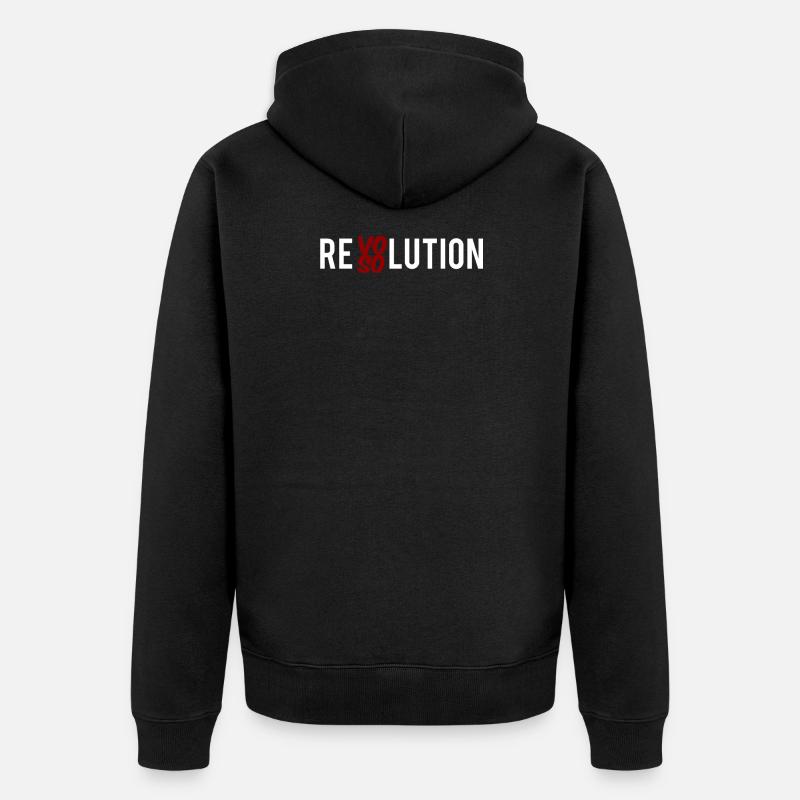 REVOSOLUTION - Unisex Premium Bio Zip Hoodie - Schwarz
