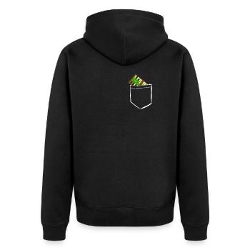 Pocket Backgammon Pocket Board Games Gifts - Unisex Premium Organic Zip Hoodie - black - Back - Nico (187cm)