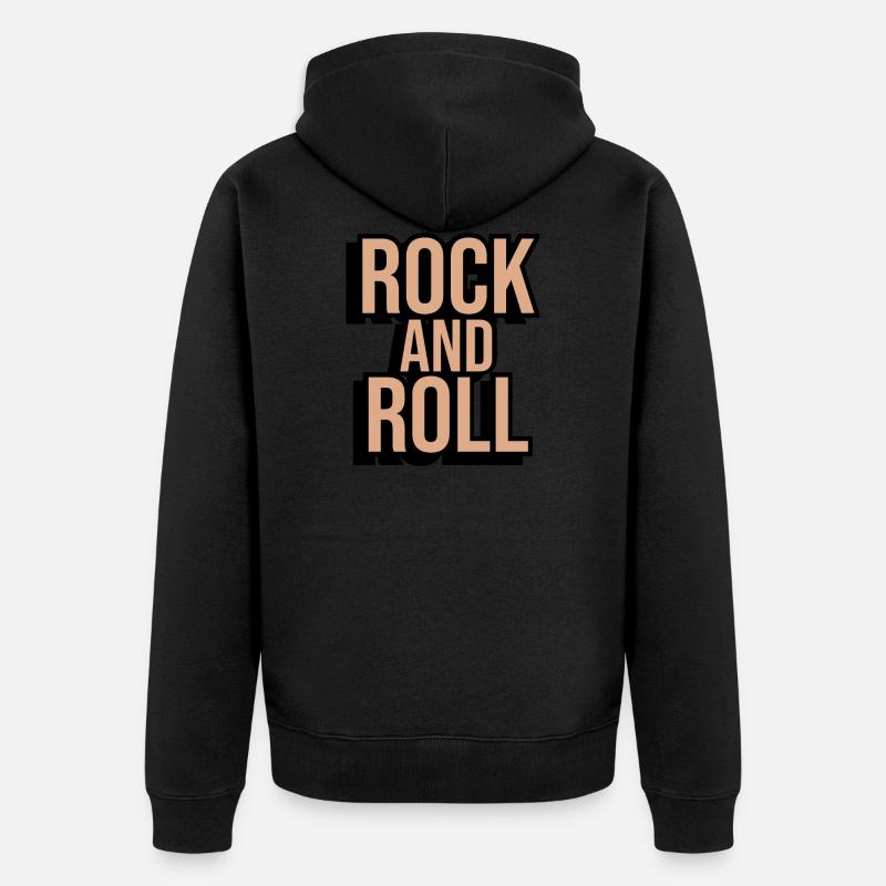 Rock and Roll Design - Veste à capuche bio Premium Unisexe - noir