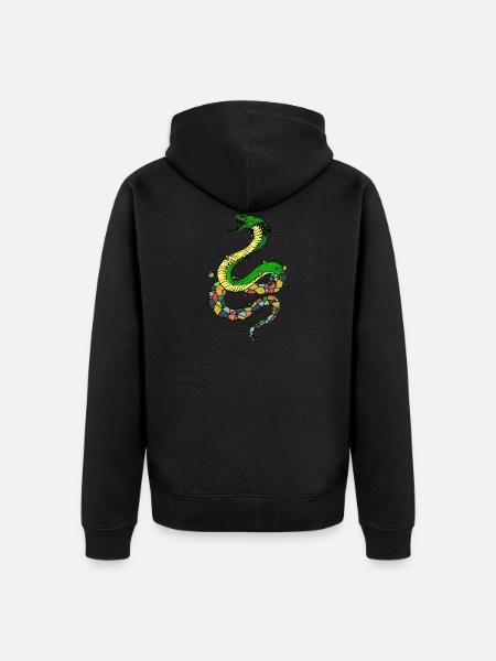 Cobra Designs by AR - Unisex Premium Organic Zip Hoodie - black