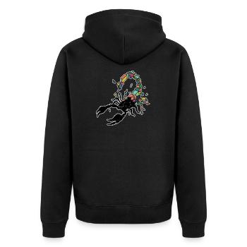 Scorpion Designs par AR - Veste à capuche bio Premium Unisexe - noir - Dos - Nico (187cm)