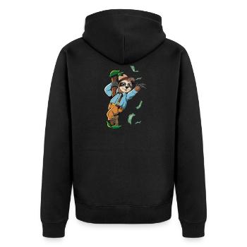 Cadeau de dessin animé - Veste à capuche bio Premium Unisexe - noir - Dos - Nico (187cm)