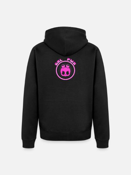 Girl Power - Unisex Premium Organic Zip Hoodie - black