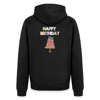 Happy Birthday Shirt Enfants - Veste à capuche bio Premium Unisexe - noir - Dos - Nico (187cm)