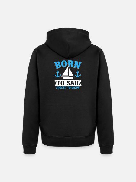 sailing - Unisex Premium Organic Zip Hoodie - black