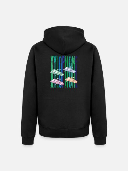 Rainbow xylophone - Unisex Premium Organic Zip Hoodie - black