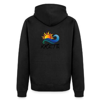 Kreta Urlaub Griechenland Geschenk - Unisex Premium Bio Zip Hoodie - Schwarz - Hinten - Nico (187cm)