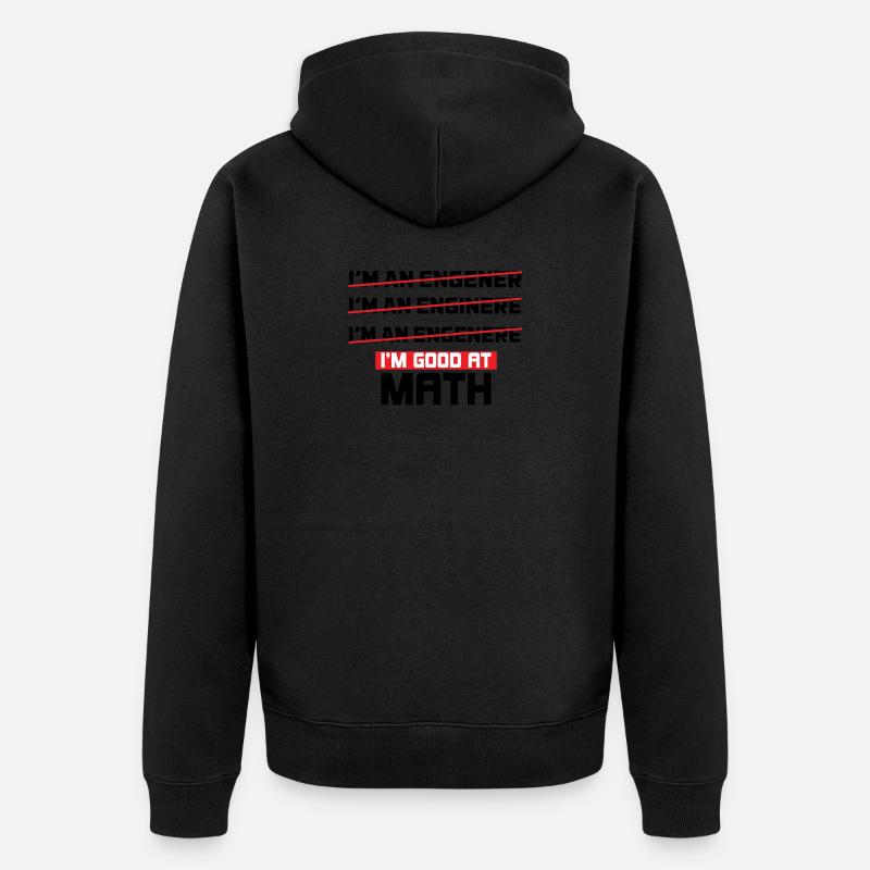 Nerd math - Veste à capuche bio Premium Unisexe - noir