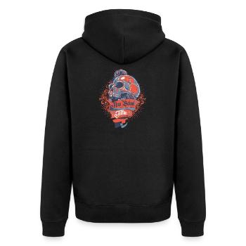 Crâne de mort - Veste à capuche bio Premium Unisexe - noir - Dos - Nico (187cm)